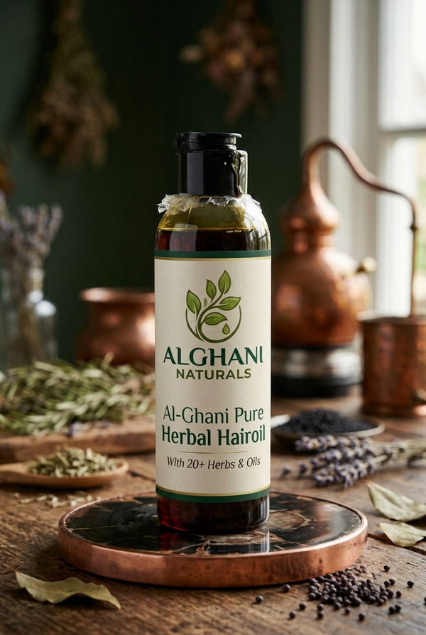 Al-Ghani Pure Herbal Hair Oil | 20+ Herbs & Natural Oils for Strong, Healthy & Shiny Hair