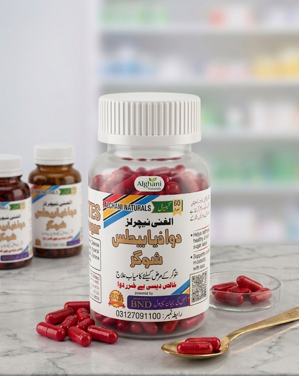 Al-Ghani Naturals Diabetic Sugar Capsules | Herbal Blood Sugar Support | 60 Capsules